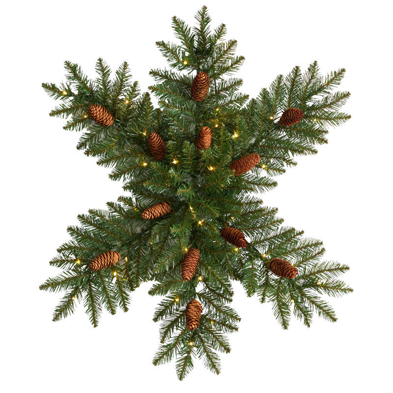 30" Pre-Lit Artificial Christmas Wreath as a festive door display