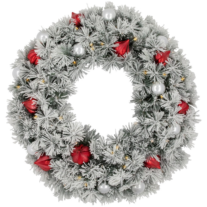 30" pre-lit pine Christmas wreath