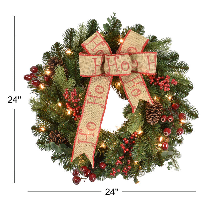 Artificial Fir Christmas Wreath as a festive door display