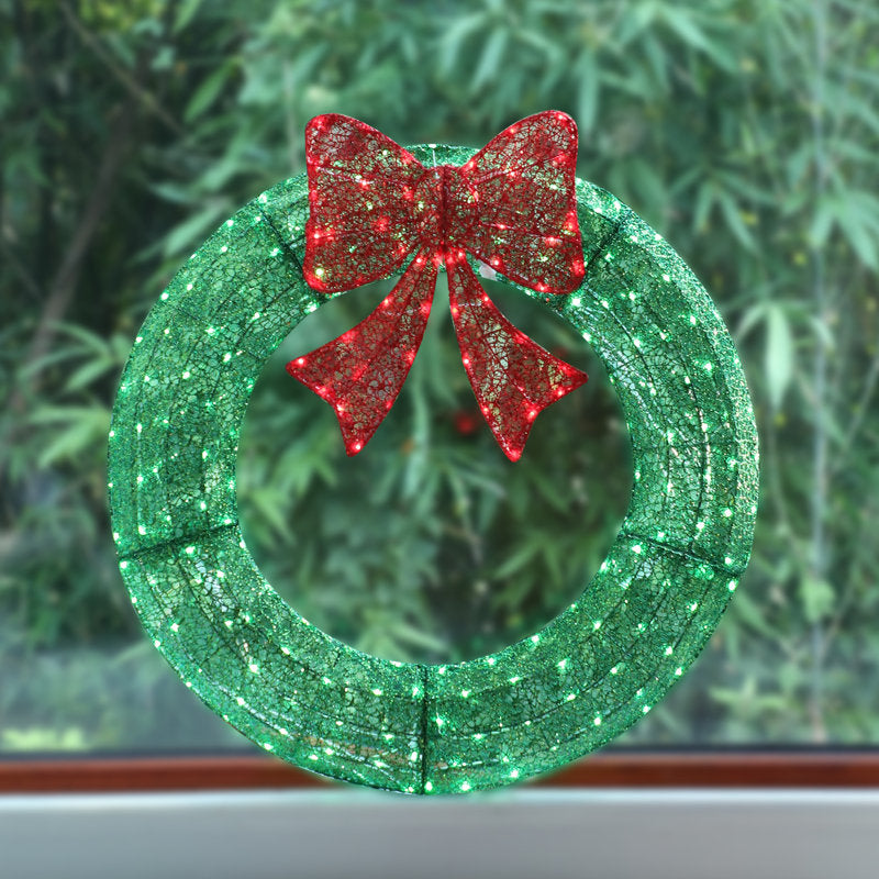 16" Artificial Berry Christmas Wreath as a festive door display