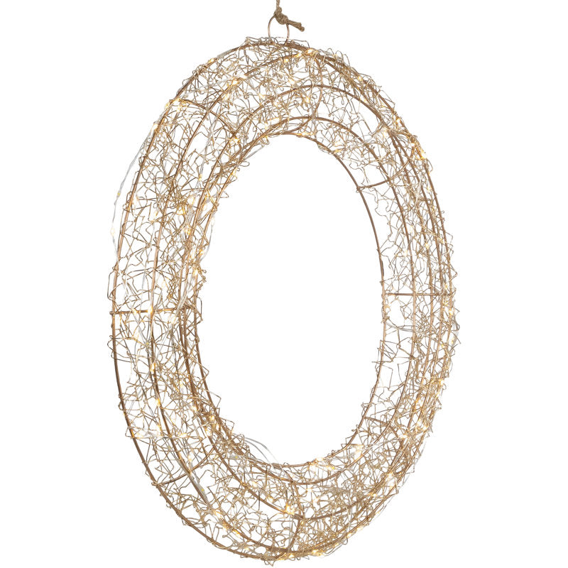 18" Artificial Christmas Wreath hanging on a front door