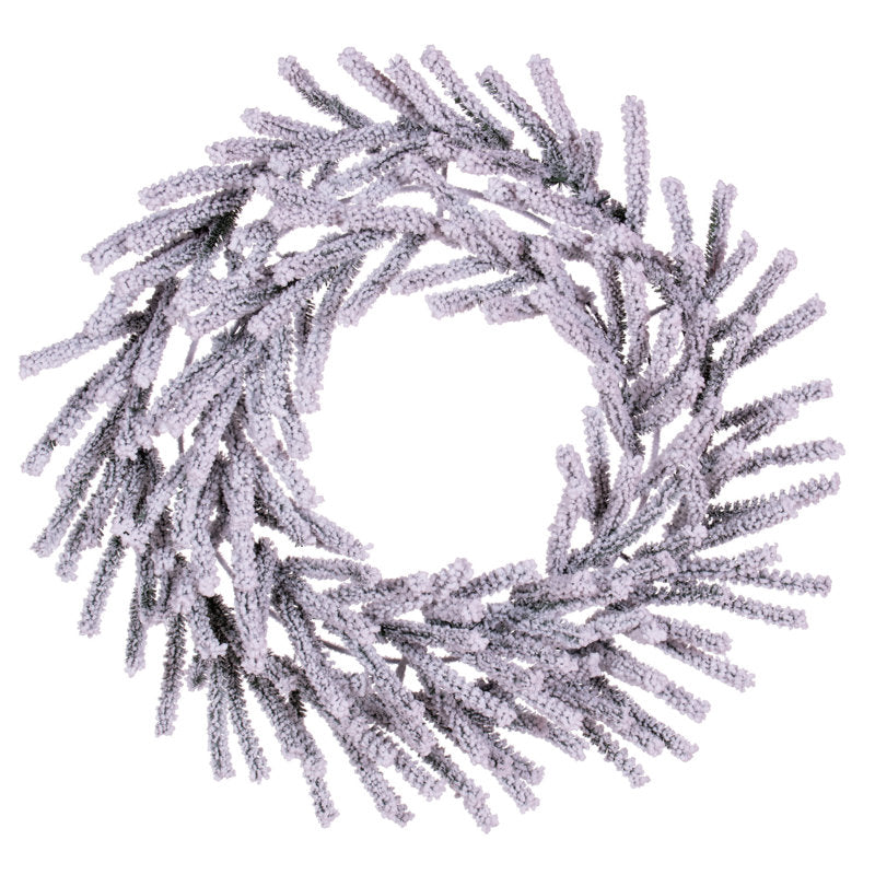 22" Pre-Lit Artificial Pine Christmas Wreath as a festive door display