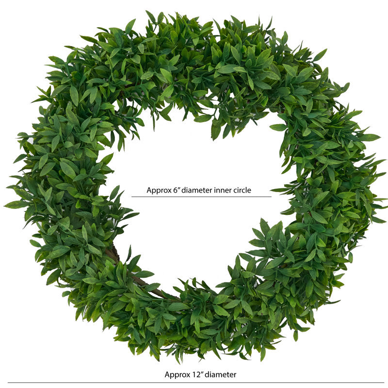 18" Pre-Lit Christmas Wreath displayed on a front door