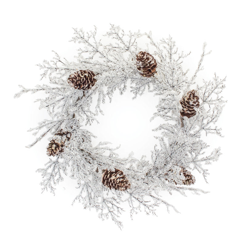 24" Artificial Christmas Wreath as a festive door display