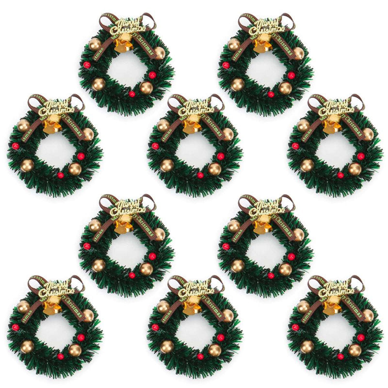 0.4" Artificial Christmas Wreath hanging on a front door
