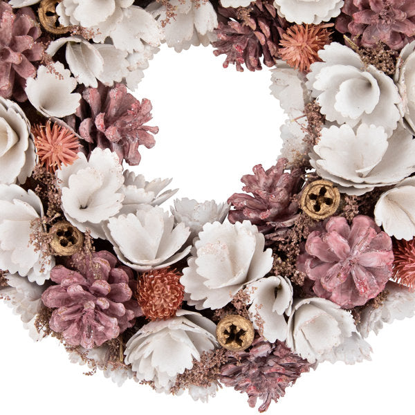 Faux Thistle Wood 13'' Wreath