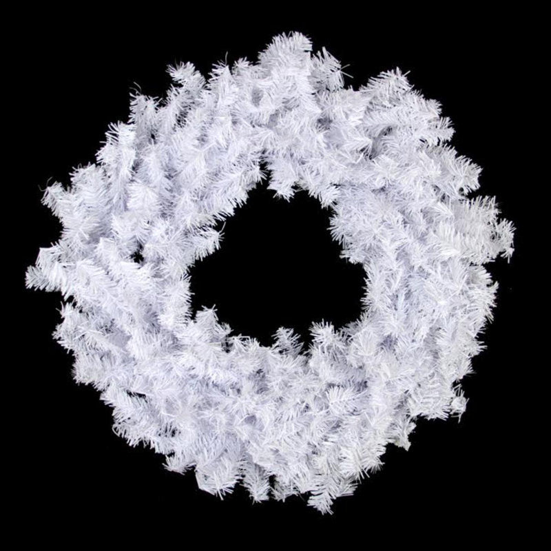 Artificial Christmas Wreath hanging on a front door