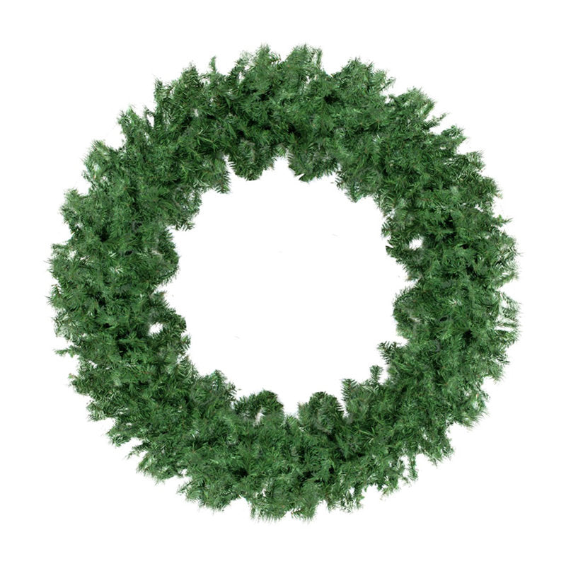 Artificial Christmas Wreath hanging on a front door