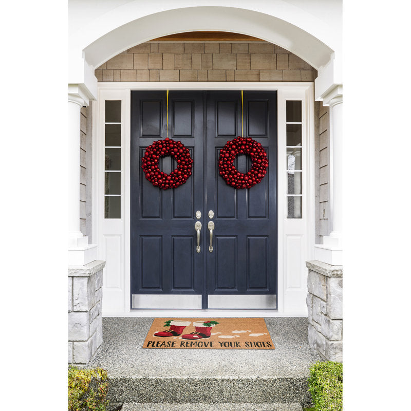 Fayetta Non-Slip No Pattern Christmas Doormat