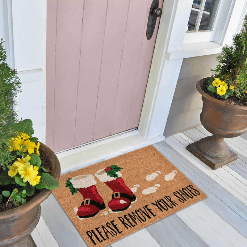 Fayetta Non-Slip No Pattern Christmas Doormat