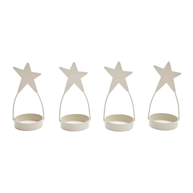 Festive Finds Star Tealight Holder Set of 4 4x1.75x1.75