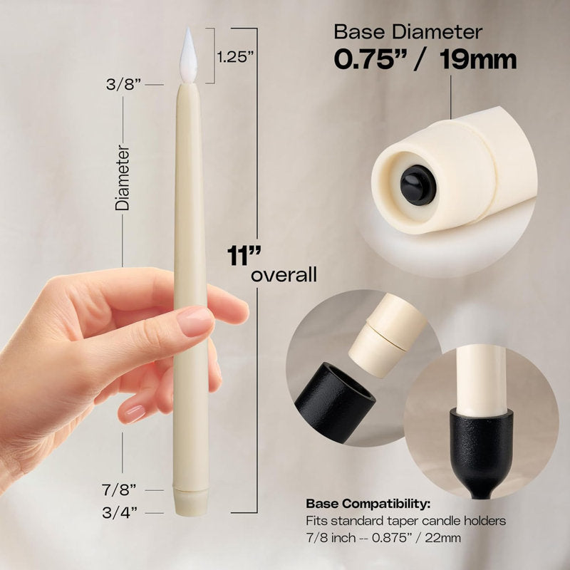 Flameless LED Taper Plastic Candle