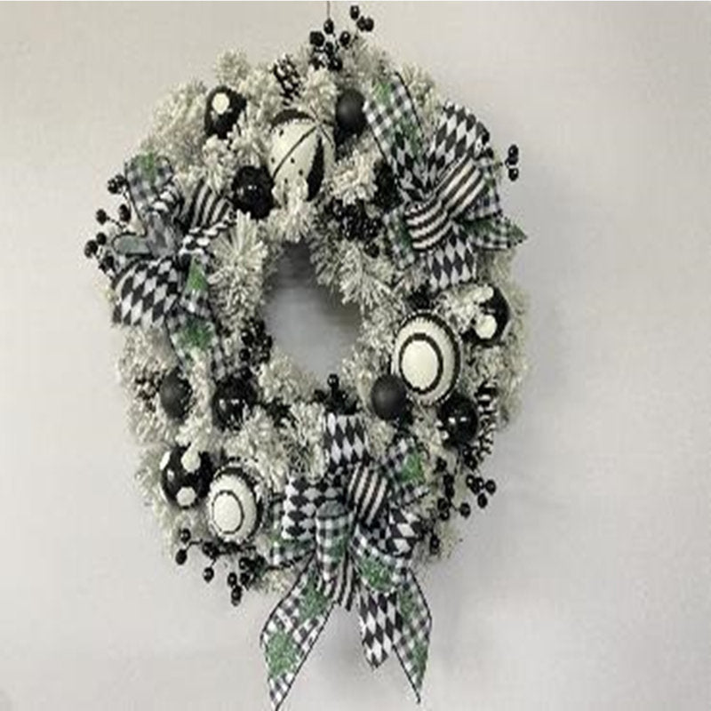 30" Artificial Fir Christmas Wreath as a festive door display