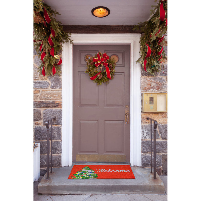 Fluellen Non-Slip No Pattern Christmas Doormat
