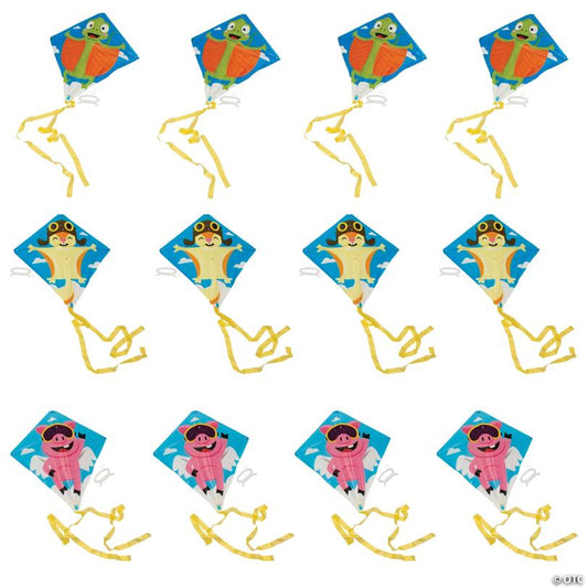 Flying Animal Kites with Tail - 12 Pc.