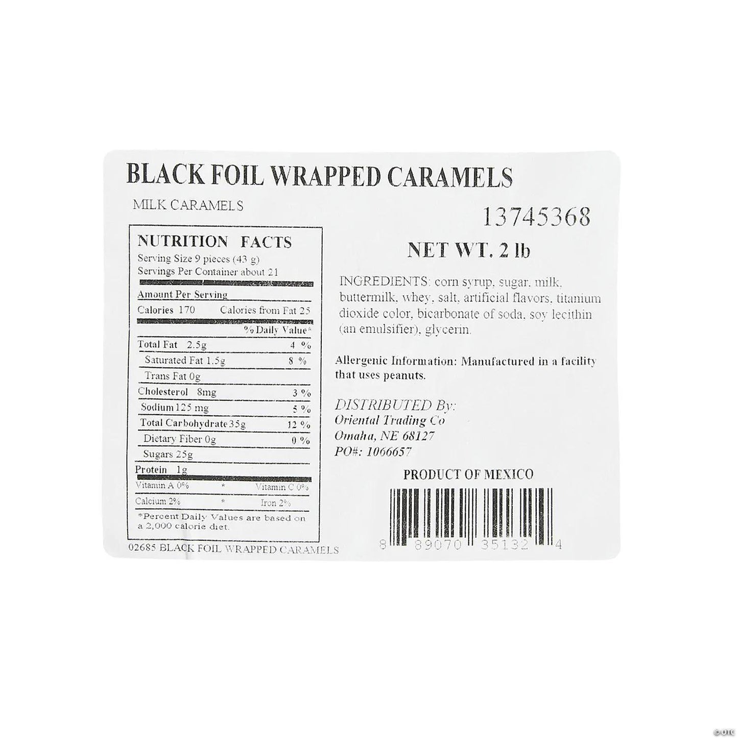 Foil-Wrapped Caramels - 189 Pc.