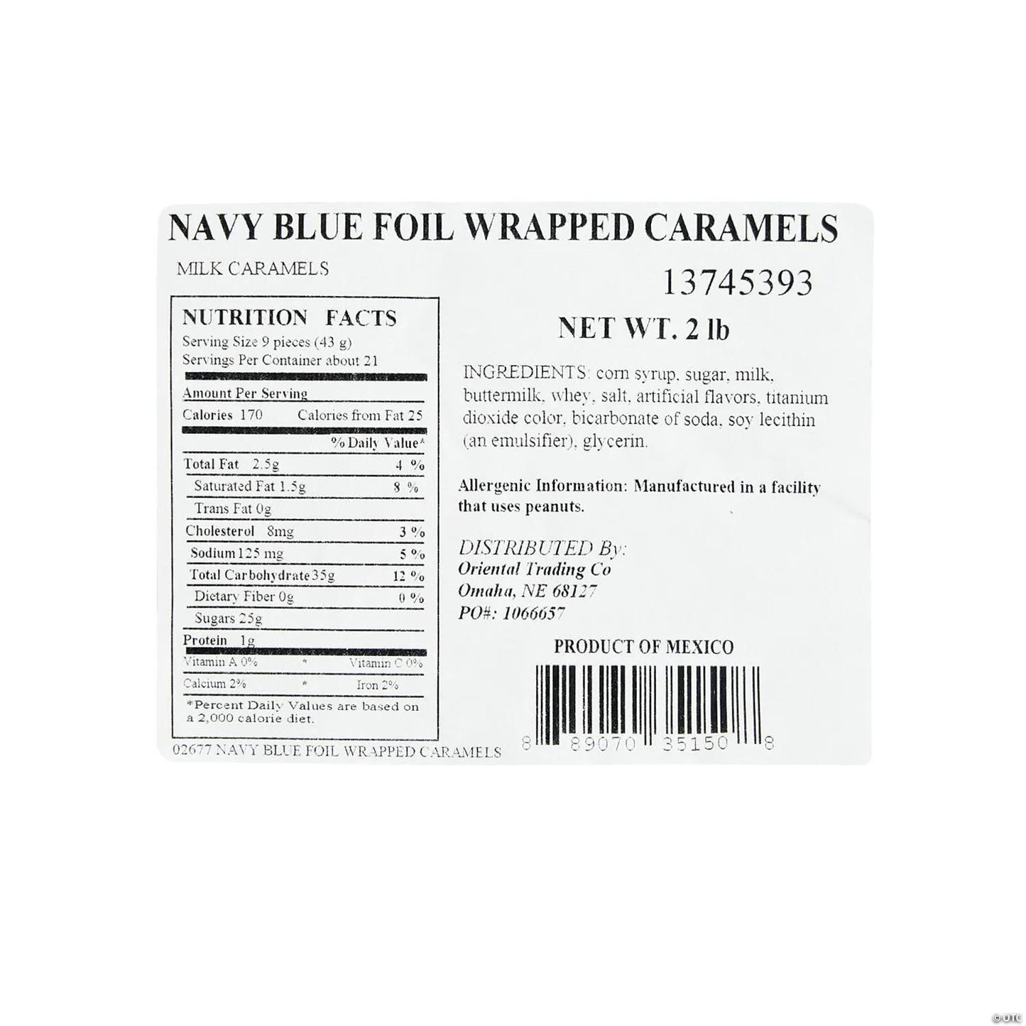 Foil-Wrapped Caramels - 189 Pc.