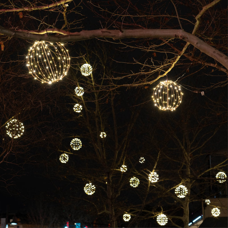 Fold-Flat LED Metal Sphere Light