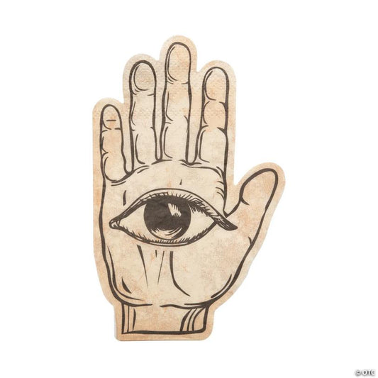 Fortune Teller Hand-Shaped Luncheon Napkins - 16 Pc.