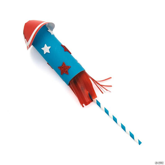 Fourth of July Craft Roll Firecracker Craft Kit - Makes 12