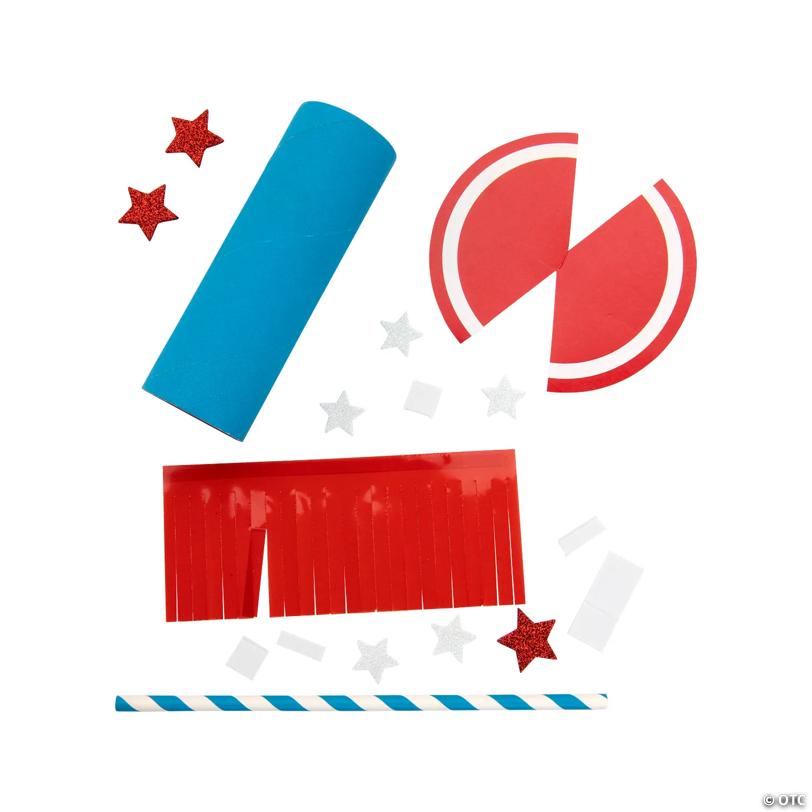 Fourth of July Craft Roll Firecracker Craft Kit - Makes 12