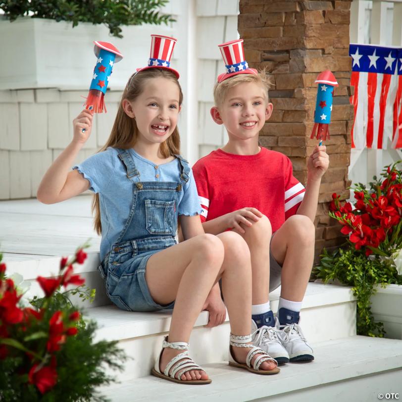 Fourth of July Craft Roll Firecracker Craft Kit - Makes 12