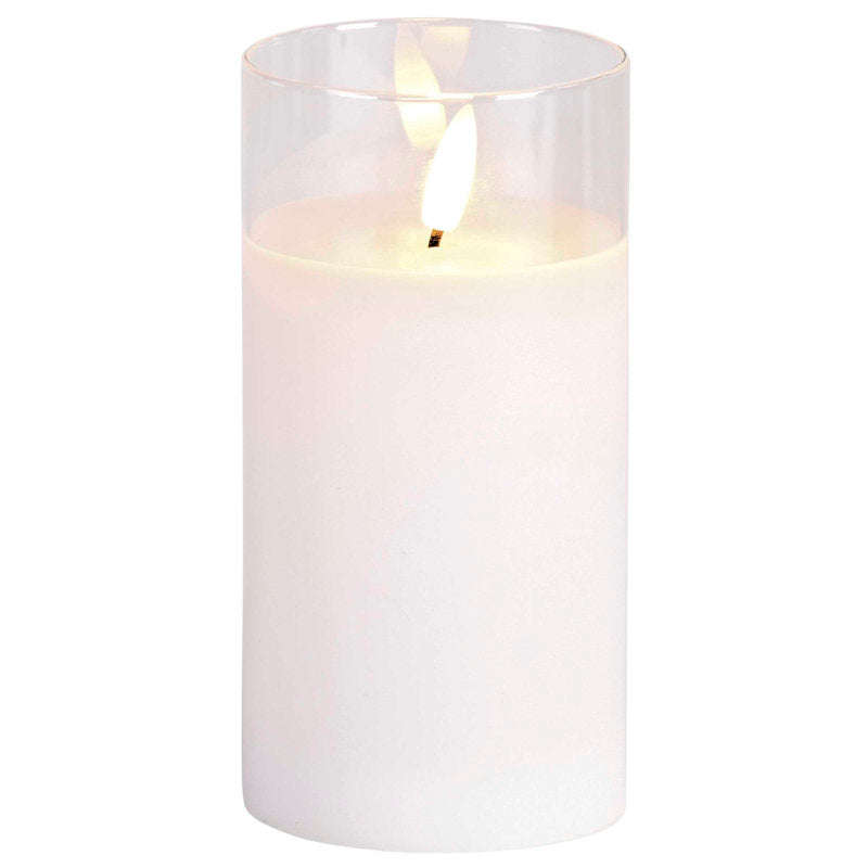 Fresh Flameless Jar Candle with Glass Holder
