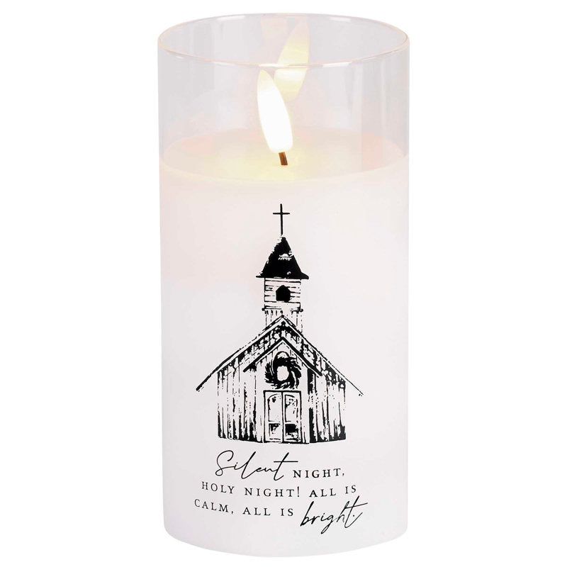 Fresh Flameless Jar Candle with Glass Holder