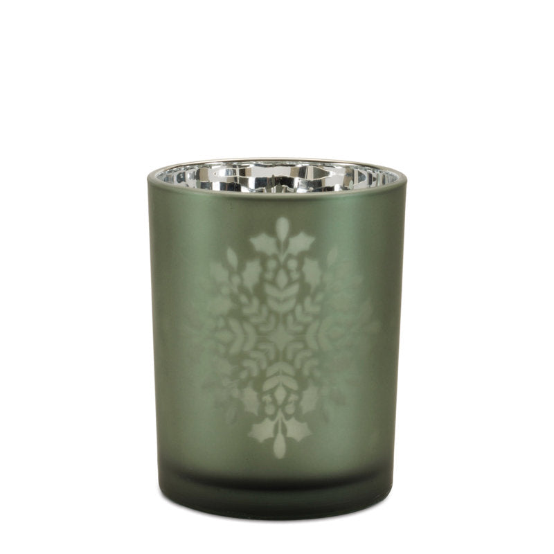 Frosted Snowflake Candle Holder (Set of 2)