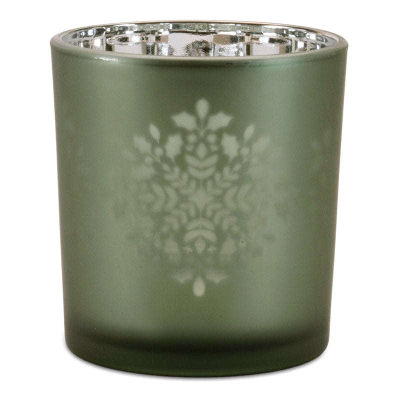 Frosted Snowflake Votive Holder
