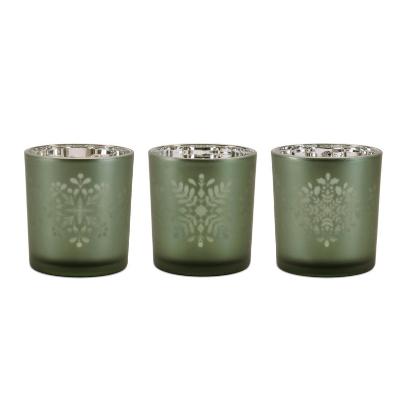 Frosted Snowflake Votive Holder