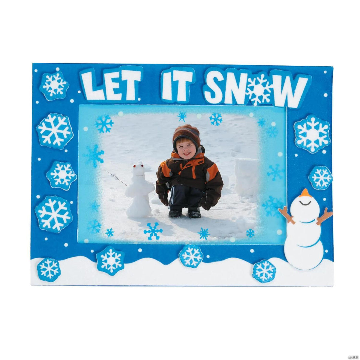 Frosted window pane picture frame magnet craft kit for 12 magnets