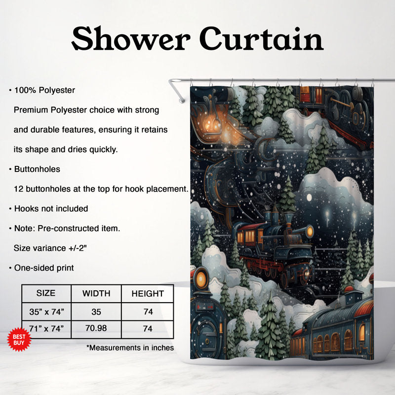 Frosty Express - Premium Shower Curtain