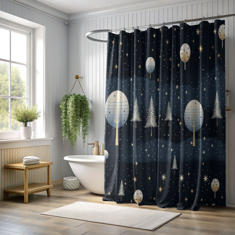 Frosty Night - Premium Shower Curtain