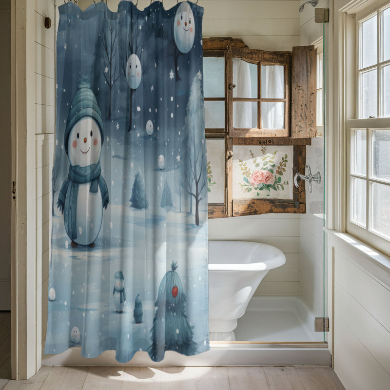 Frosty Snowman - Premium Shower Curtain