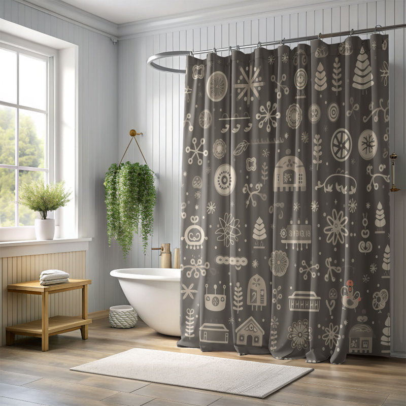 Frozen Winter Design - Premium Shower Curtain