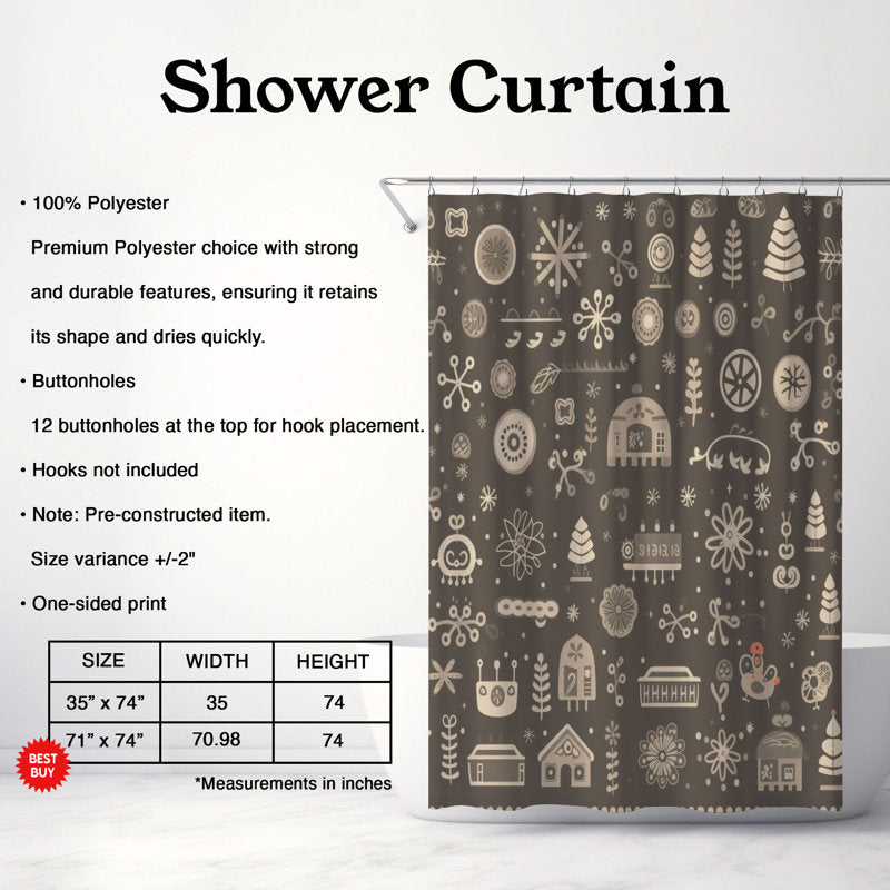 Frozen Winter Design - Premium Shower Curtain
