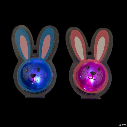 Fun Easter Bunny Light-Up Bouncy Balls - 12 Pc. for Egg Hunts