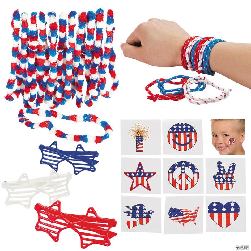 Fun Patriotic Kids’ Accessories Kit - 168 Pc.