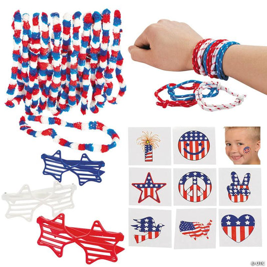 Fun Patriotic Kids’ Accessories Kit - 168 Pc.