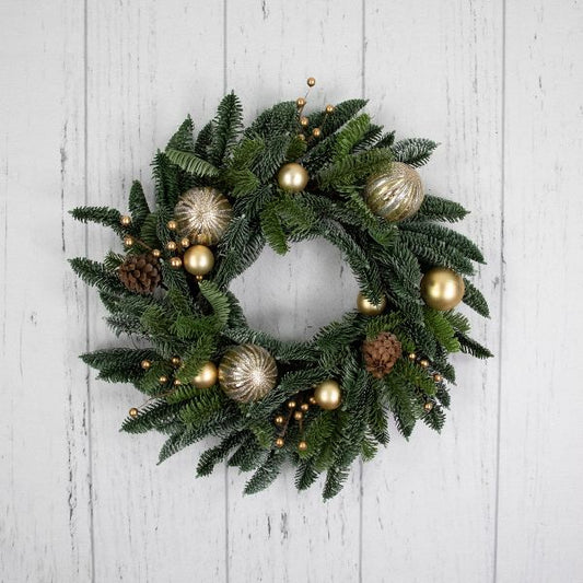 Northlight Real Touch™ Pre-Decorated Pine with Pine Cones Artificial Christmas Wreath - 22" - Unlit