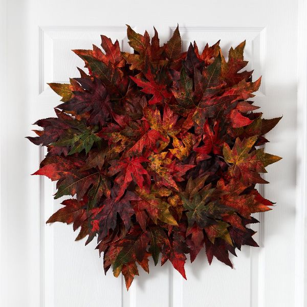 30" Maple Leaf Wreath – Autumn Fall Home Decor
