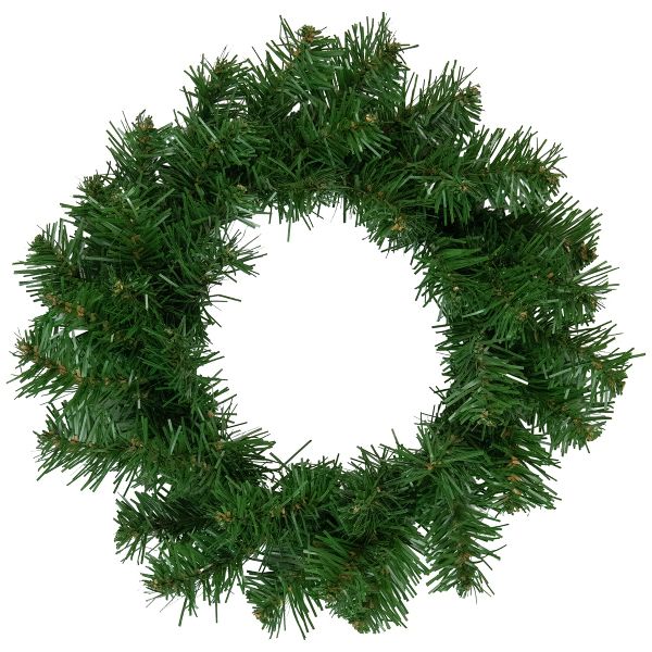 16" Unlit Artificial Dorchester Pine Wreath Deluxe Holiday Greenery Decoration