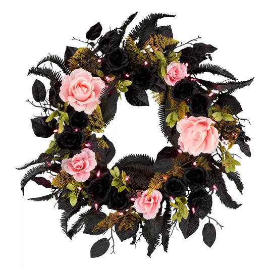 24-Inch Artificial Maple and Berry Wreath – Fall & Autumn Décor