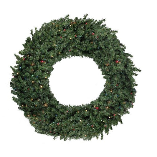 96” Pre-Lit Canadian Pine Commercial Wreath