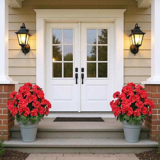 2-Pack Crabapple Flower Ground Stakes – Easy Outdoor Decor
