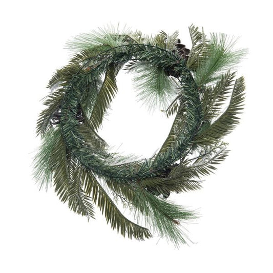 24" Holiday Wreath with Pinecones – Indoor & Outdoor Decor