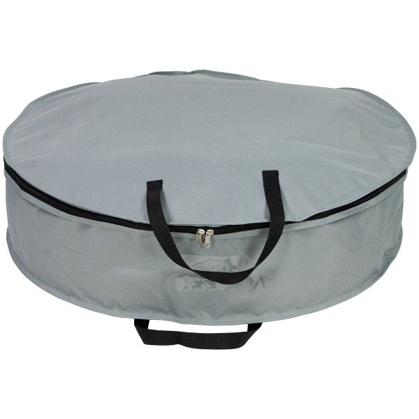 36" Wreath Storage Bag Gray and Black Multi-Seasonal Organizer for Holiday Decor