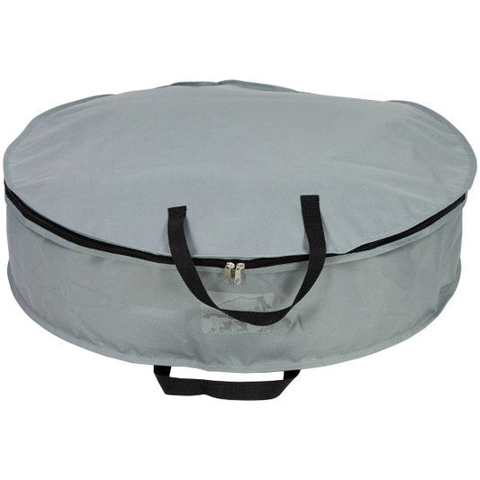 36" Wreath Storage Bag Gray and Black Multi-Seasonal Organizer for Holiday Decor