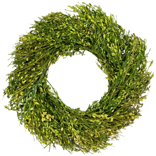 20 Inch Green Foliage Artificial Spring Wreath Unlit